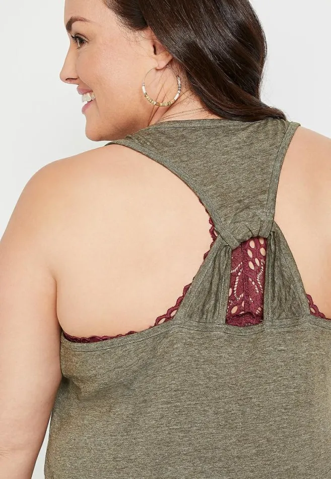 Women Plus Size Green Road Trip Graphic Tank Top Maurices Plus Tops