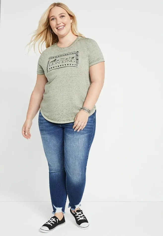 Women Plus Size Green The Lion King Graphic Tee Maurices Plus Tops