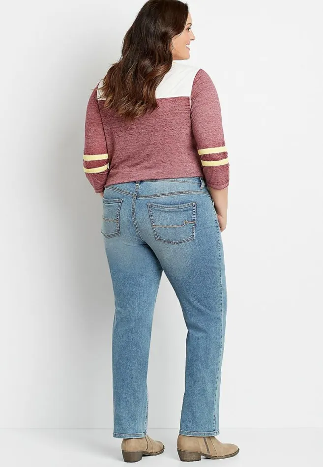 Women Plus Size M Jeans By Maurices Classic Straight Mid Rise Jean Maurices Plus Jeans