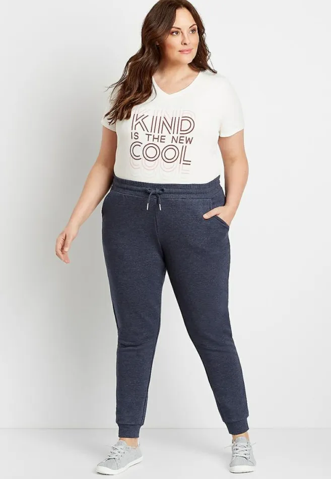 Women Plus Size Navy Jogger Pant Maurices Plus Bottoms