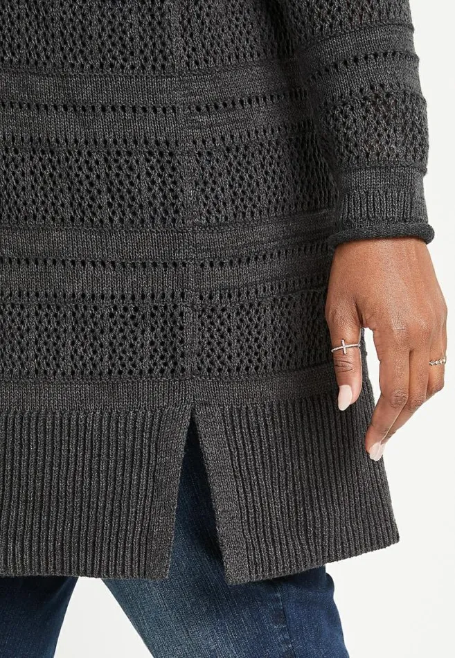Women Plus Size Open Stitch Duster Cardigan Maurices Plus Tops