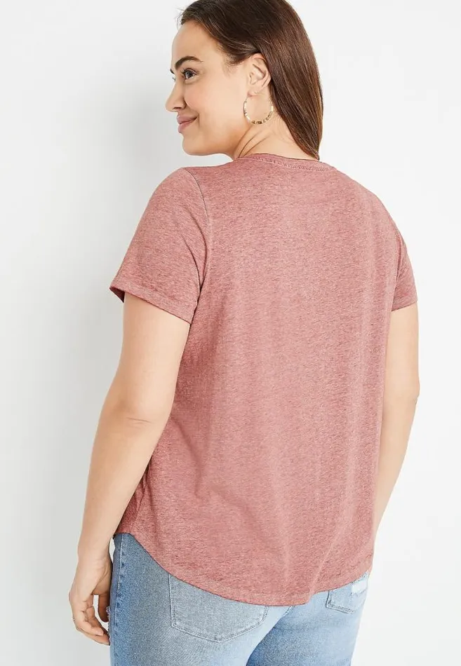 Women Plus Size Red Be A Good Human Graphic Tee Maurices Plus Tops