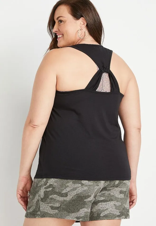 Women Plus Size Rock and Roll Graphic Tank Top Maurices Plus Tops