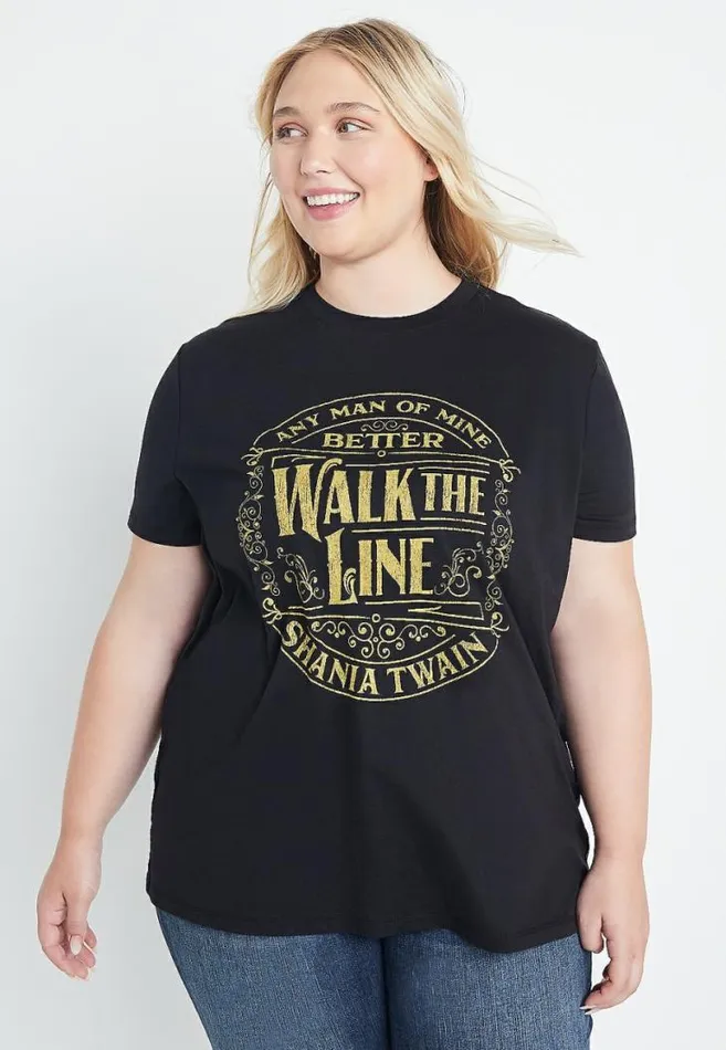 Women Plus Size Shania Twain Oversized Graphic Tee Maurices Plus Tops