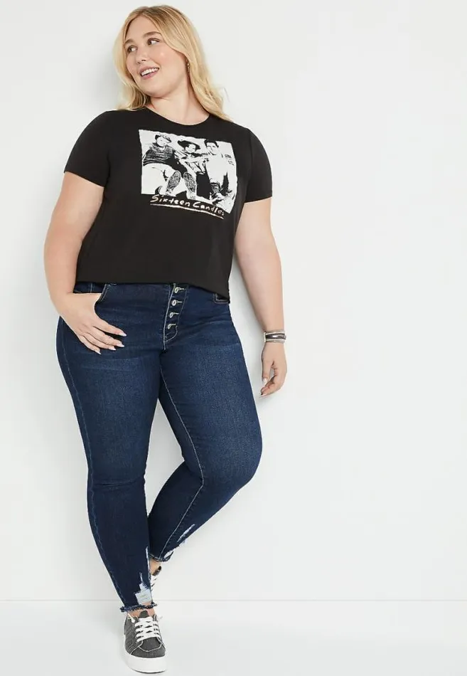 Women Plus Size Sixteen Candles Graphic Tee Maurices Plus Tops