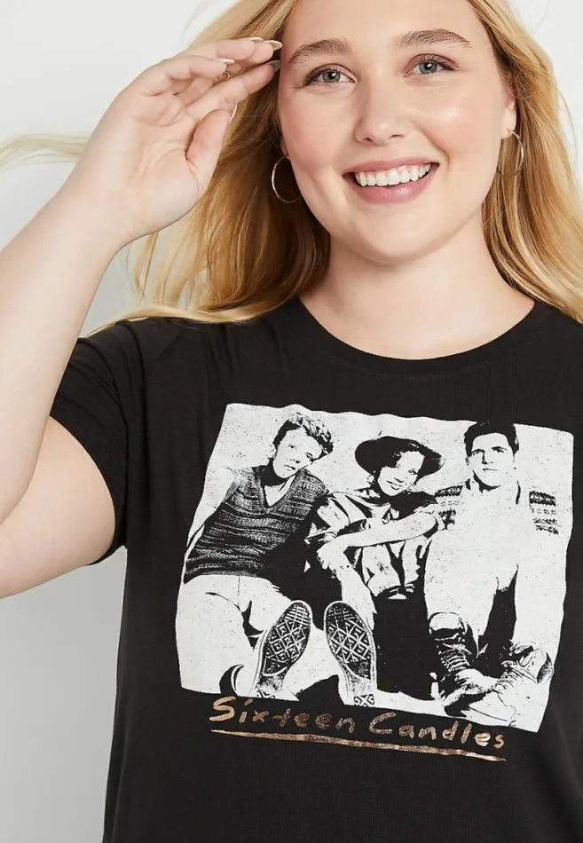 Women Plus Size Sixteen Candles Graphic Tee Maurices Plus Tops