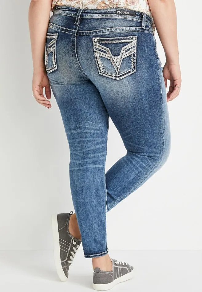Women Plus Size Vigoss Dark Wash Embellished Pocket Skinny Jean Maurices Plus Jeans Women Plus Size Vigoss Dark Wash Embellished Pocket Skinny Jean Maurices Plus Jeans