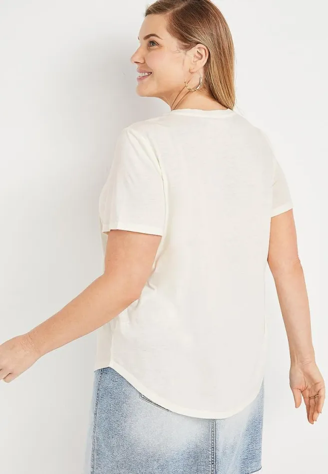Women Plus Size White All You Need Is Love Graphic Tee Maurices Plus Tops