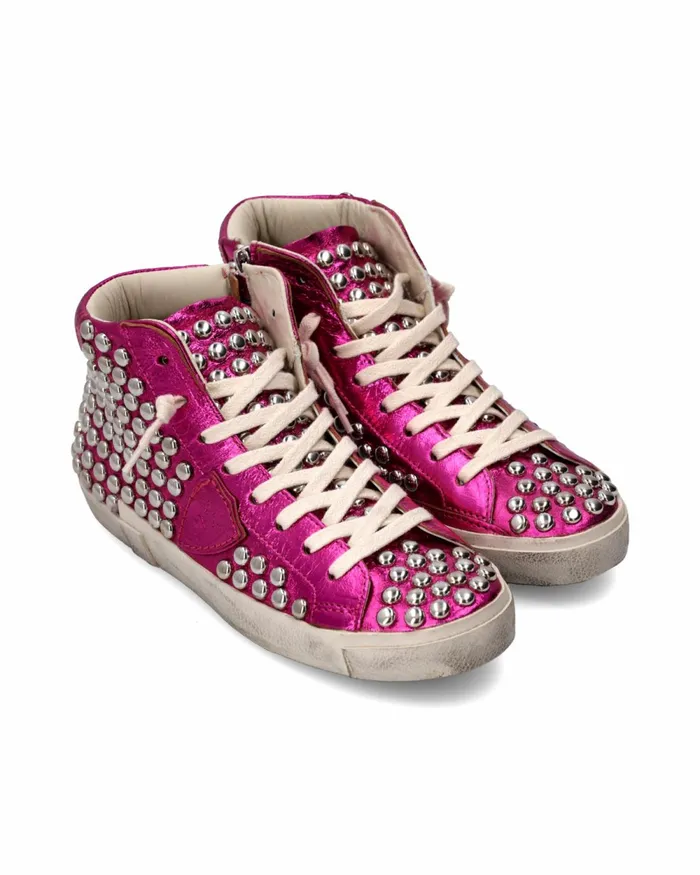 Women Prsx Sneakers Fuchsia Shoes Philippe Model Paris Casual