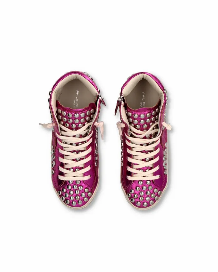 Women Prsx Sneakers Fuchsia Shoes Philippe Model Paris Casual