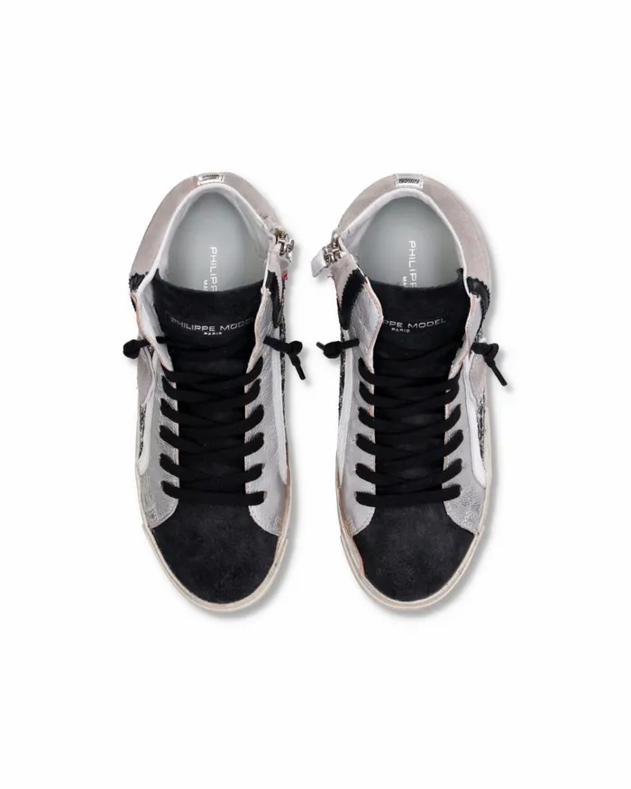 Women Prsx Sneakers SilverRose Shoes Philippe Model Paris High