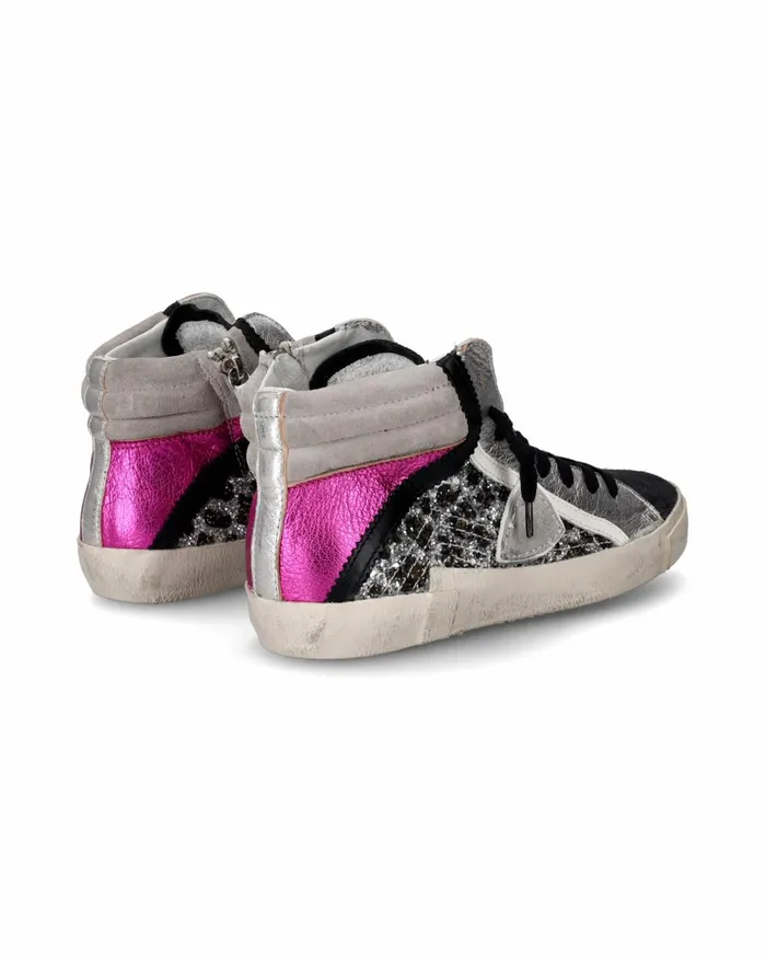 Women Prsx Sneakers SilverRose Shoes Philippe Model Paris High