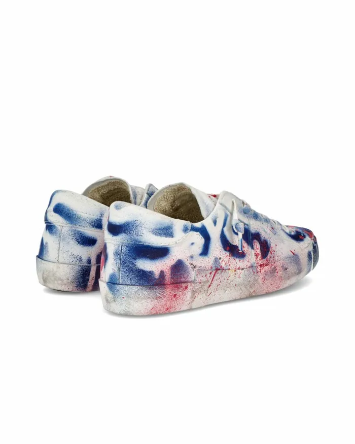 Women Prsx Sneakers White Blue Red Shoes Philippe Model Paris Casual