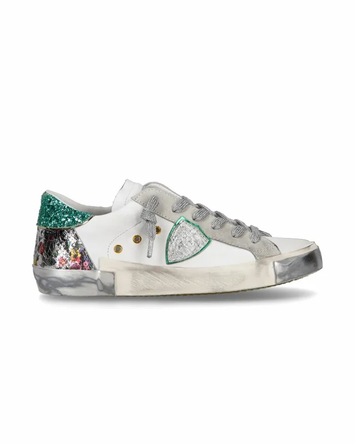 Women Prsx Sneakers WhiteGreen Casual Shoes Philippe Model Paris Casual