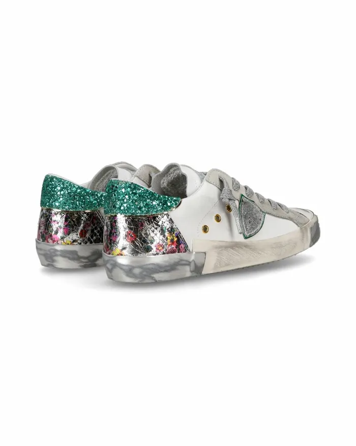 Women Prsx Sneakers WhiteGreen Casual Shoes Philippe Model Paris Casual