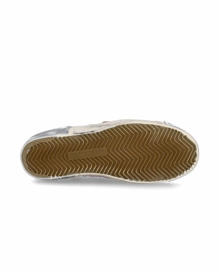 Women Prsx Sneakers WhiteSilver Shoes Philippe Model Paris Casual