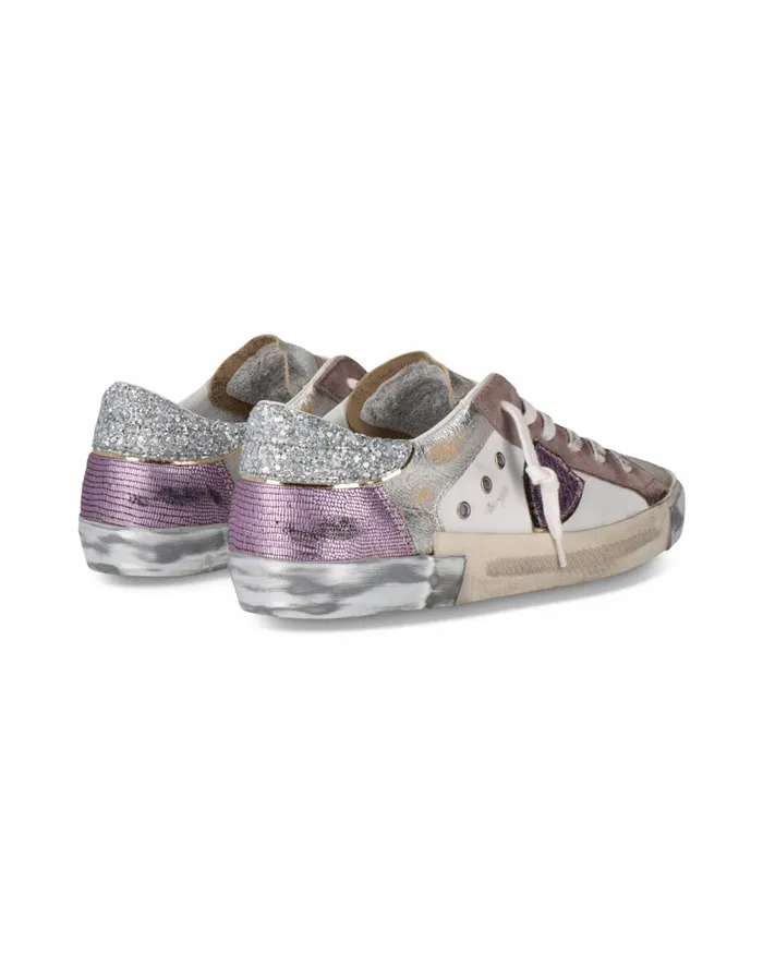 Women Prsx Sneakers WhiteViolet Shoes Philippe Model Paris Casual