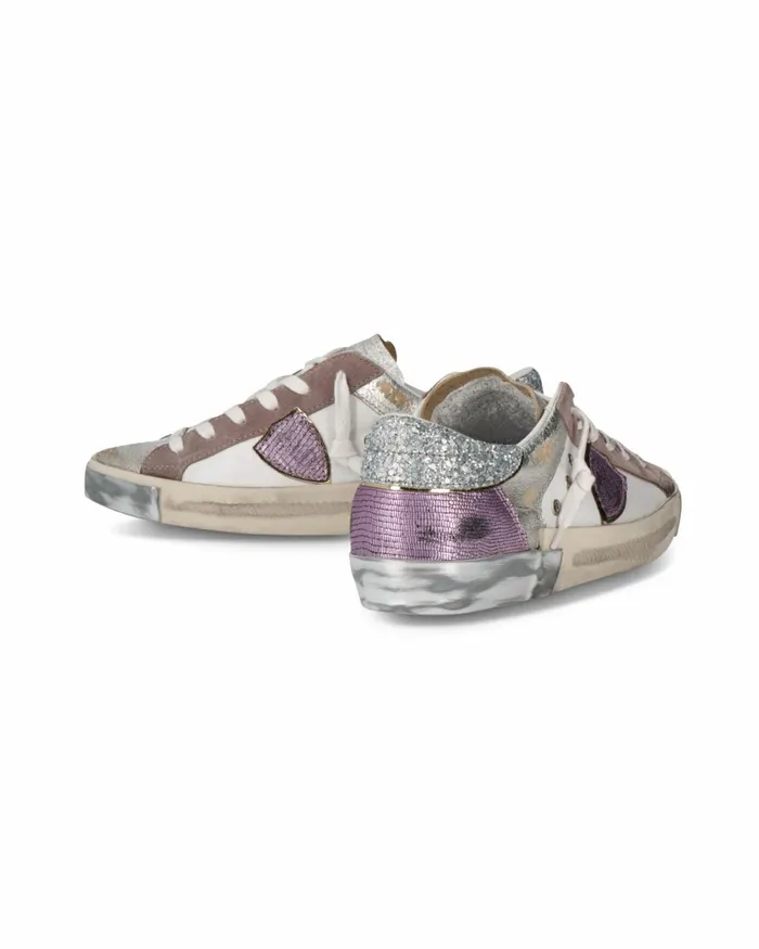 Women Prsx Sneakers WhiteViolet Shoes Philippe Model Paris Casual