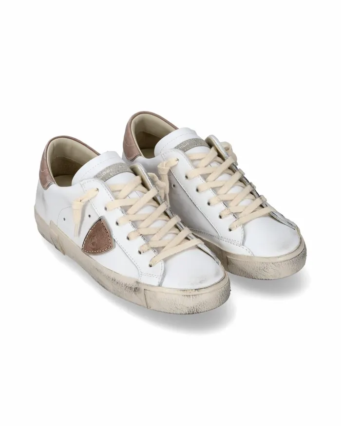 Women Prsx Sneakers WhiteYellow Shoes Philippe Model Paris Casual