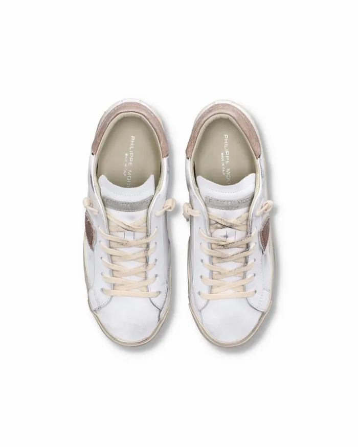 Women Prsx Sneakers WhiteYellow Shoes Philippe Model Paris Casual