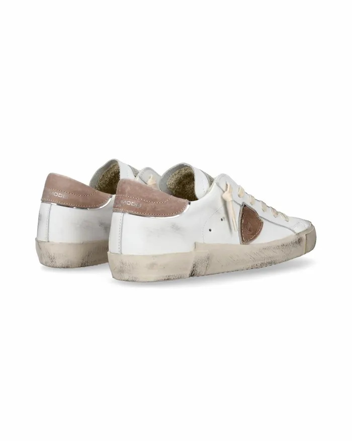 Women Prsx Sneakers WhiteYellow Shoes Philippe Model Paris Casual