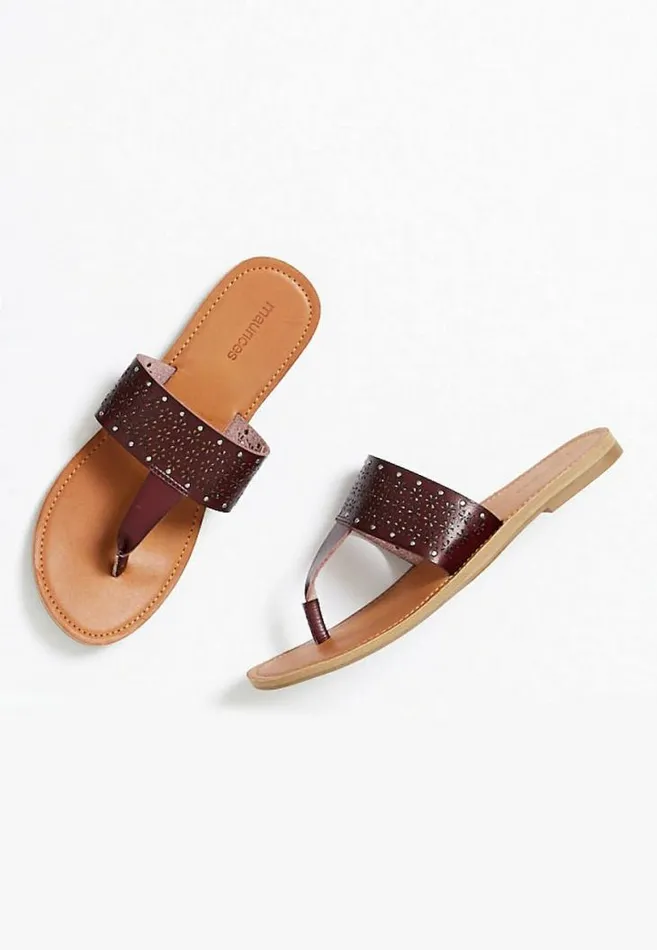Women Pryia Laser Cut Flat Sandal Maurices Sandals