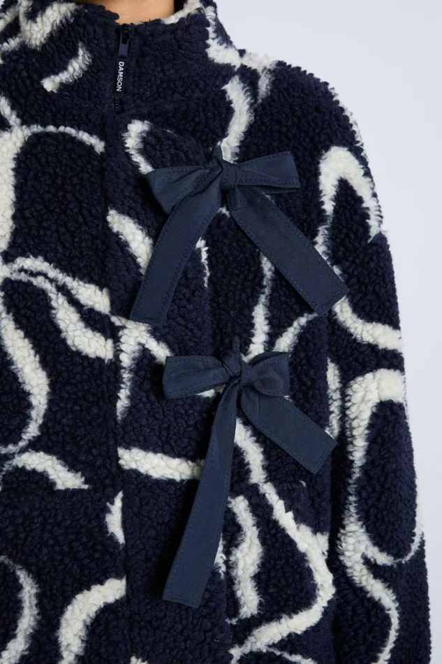 Women Pullover and Fleeces Damson Madder Ingrid Borg Jacket Navy Bows