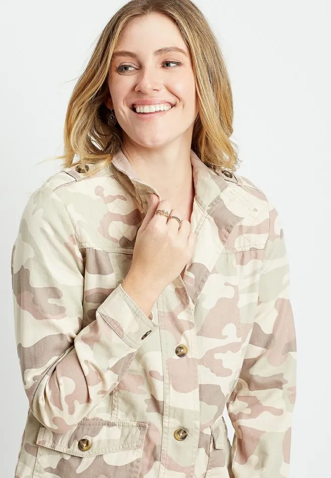 Women Quilted Yoke Utility Jacket Maurices Tops