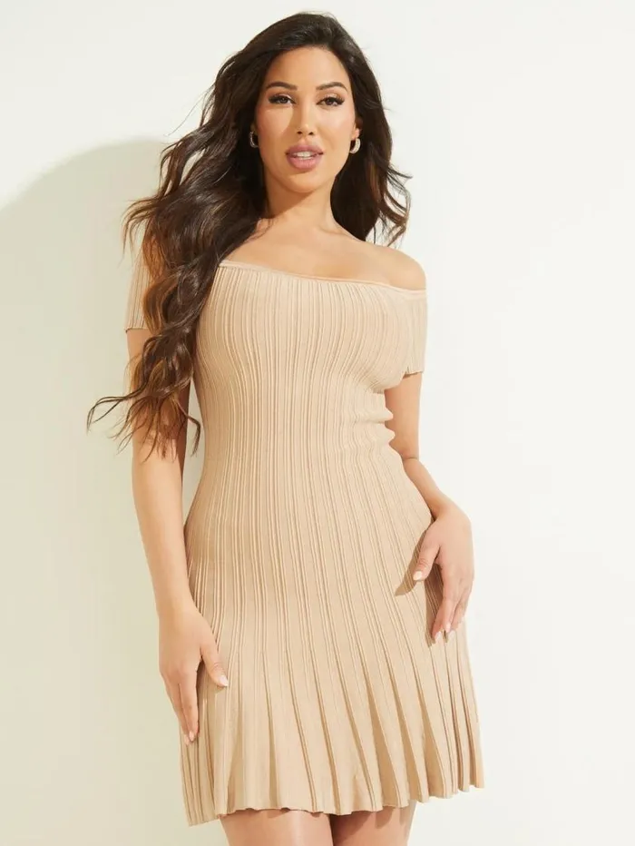 Women Ranya Sweater Dress Nude Sand Marciano Dresses