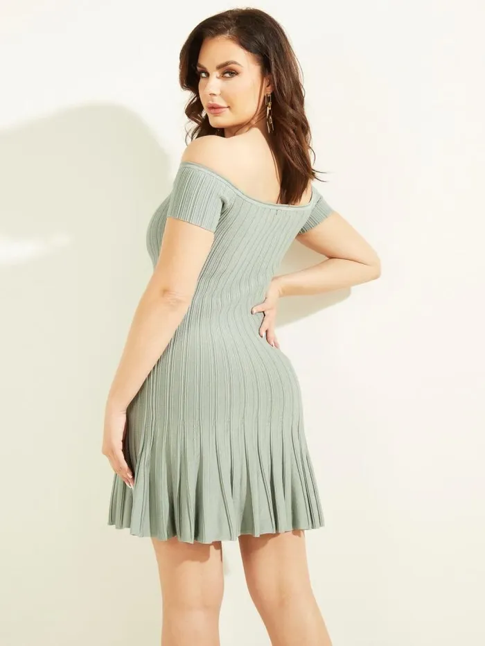 Women Ranya Sweater Dress Slate Gray Marciano Dresses Women Ranya Sweater Dress Slate Gray Marciano Dresses