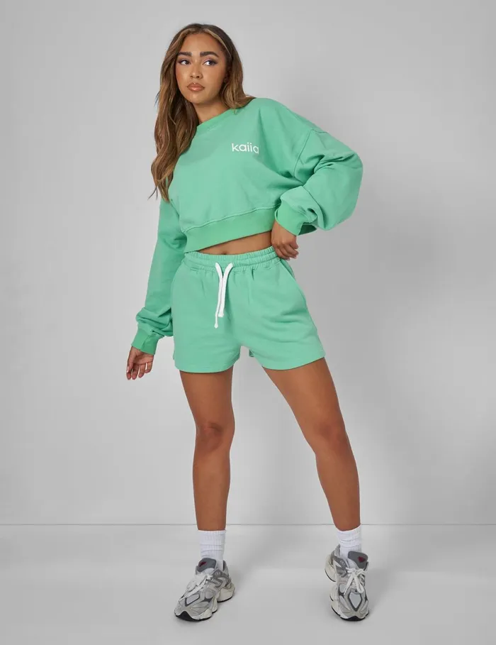 Women Relaxed Contrast Drawcord Sweat Shorts Green Green Public Desire Shorts Women Relaxed Contrast Drawcord Sweat Shorts Green Green Public Desire Shorts