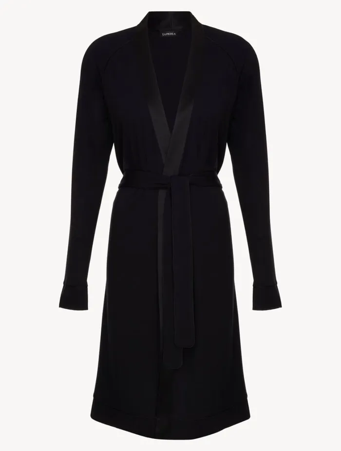 Women Robes La Perla Short Robe In Onyx