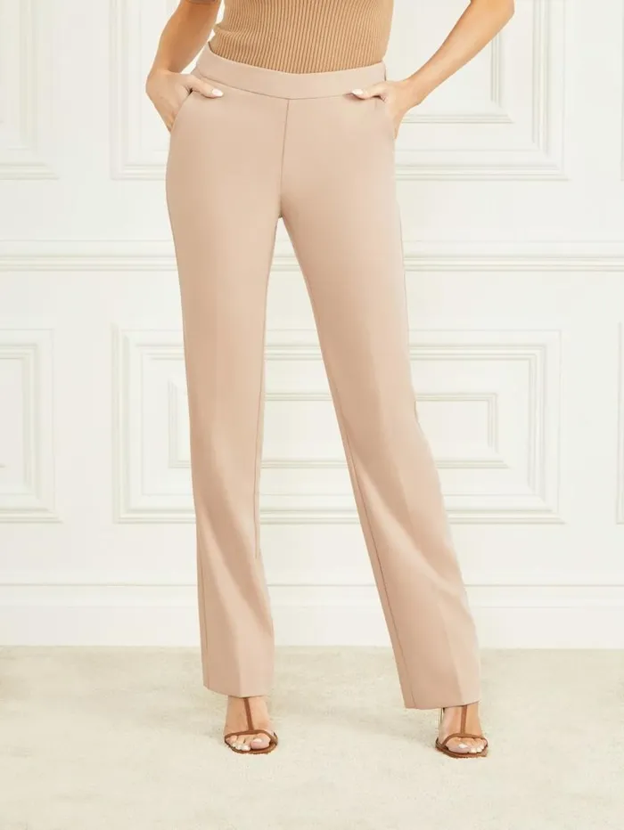 Women Sally HighRise Pant Fawn Taupe Marciano Bottoms