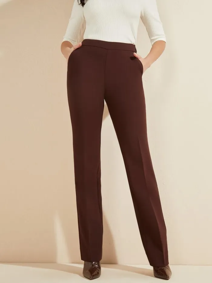 Women Sally HighRise Pant Mahogany Marciano Bottoms