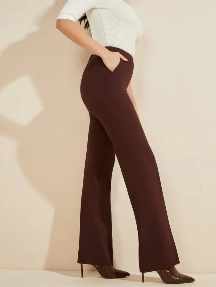 Women Sally HighRise Pant Mahogany Marciano Bottoms Women Sally HighRise Pant Mahogany Marciano Bottoms