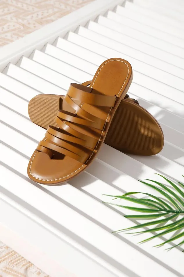 Women Sandals Cupshe Cossies Beach Brown Open Toe Sandals Brown