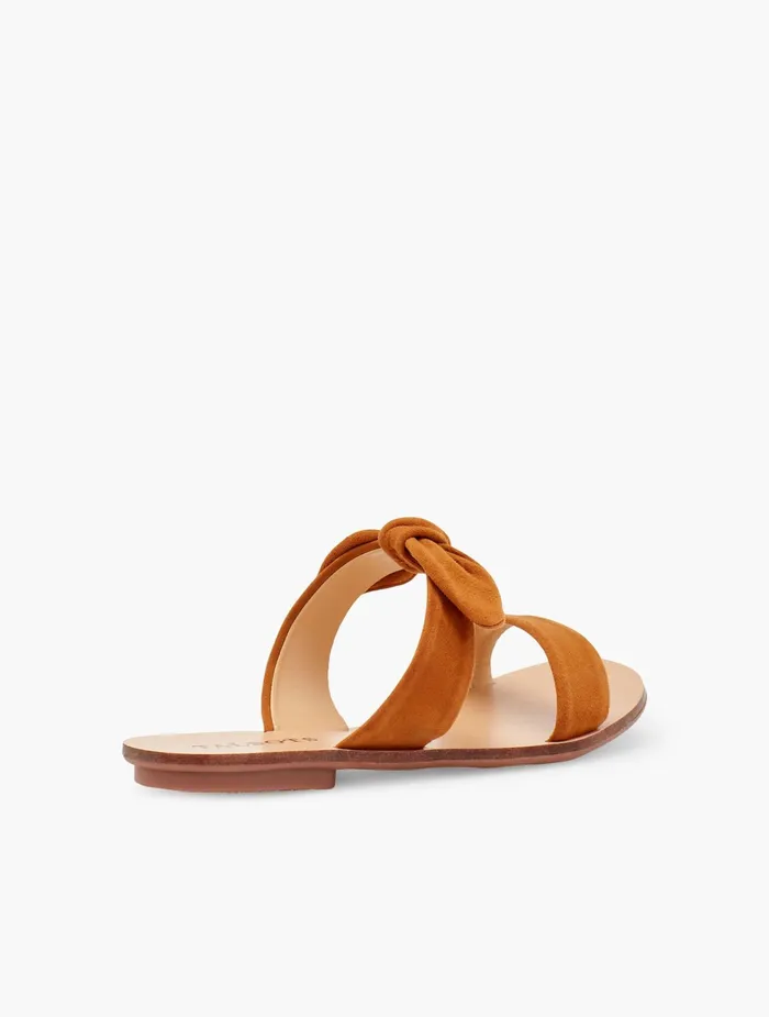 Women Sandals Talbots Hannah Knotted Slides Red Pop