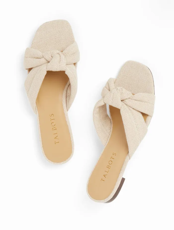 Women Sandals Talbots Violet Knot Slides Cafenatural