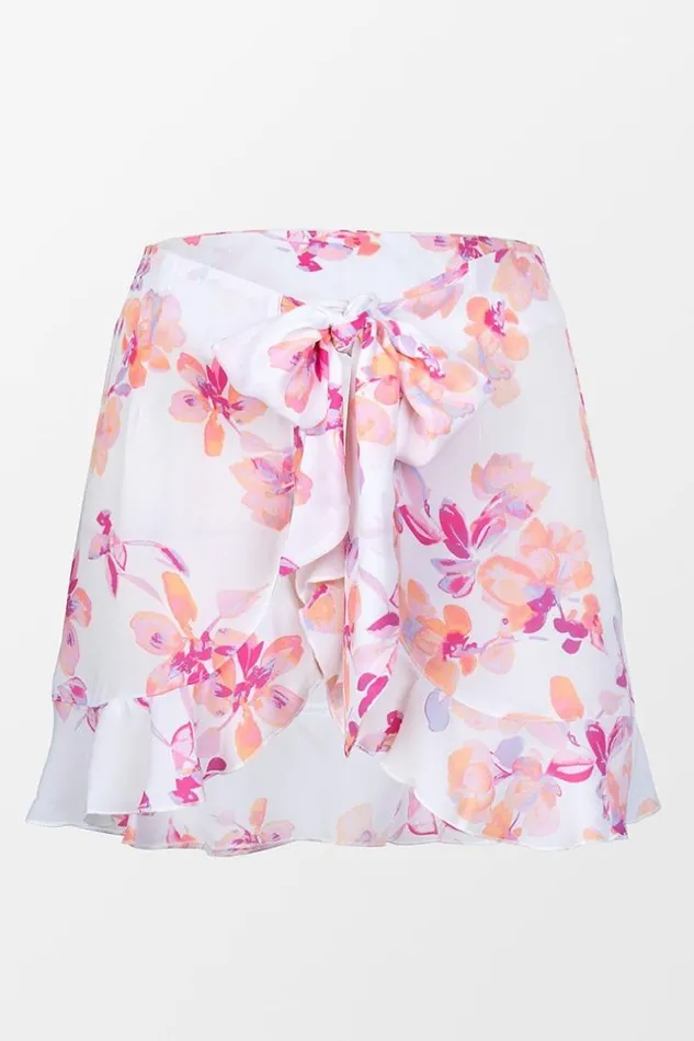 Women Sarong and Skirts Cupshe Gisselle Floral Tie Front Beach Skirt Multicolor