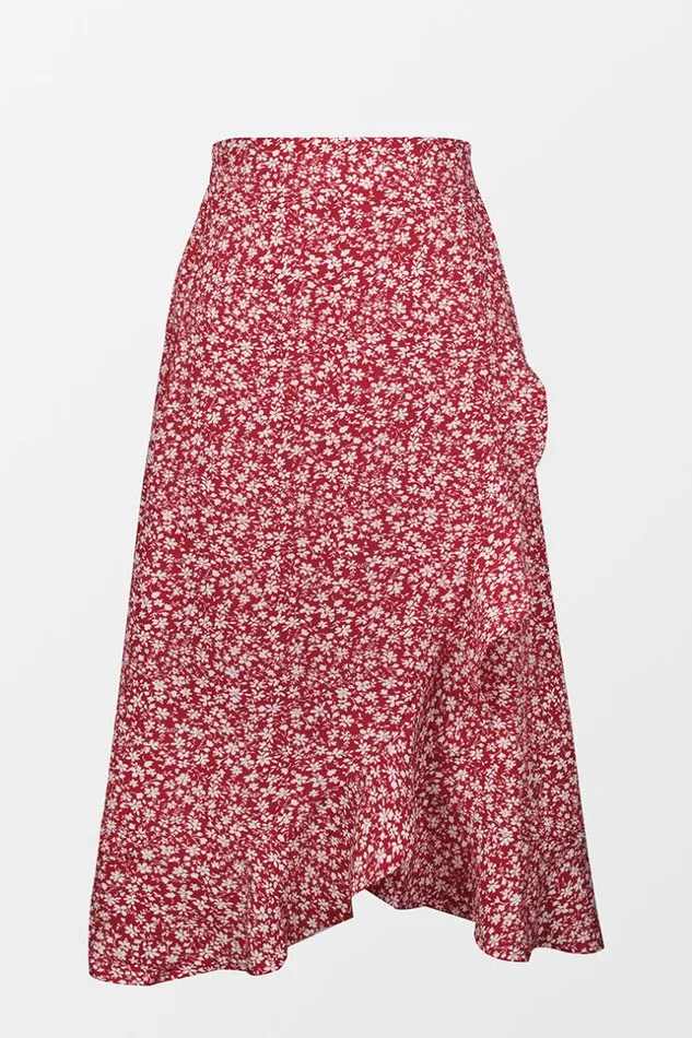Women Sarong and Skirts Cupshe Honopu Red Ruffle Skirt Red