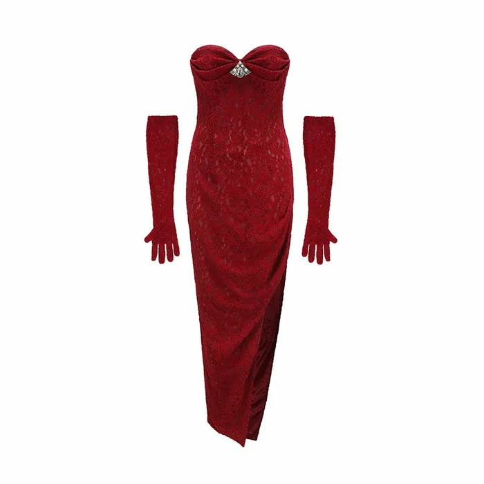 Women Scarlett Velvet Dress Nana Jacqueline Maxi