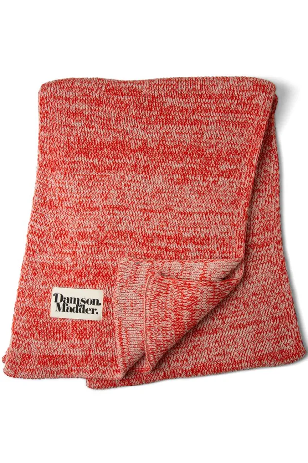 Women Scarves Damson Madder Flecked Yarn Scarf 8211 Red