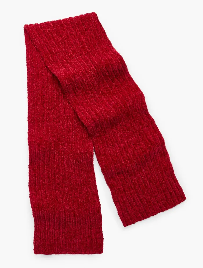 Women Scarves Talbots Chenille Ribknit Scarf Indigo Blue