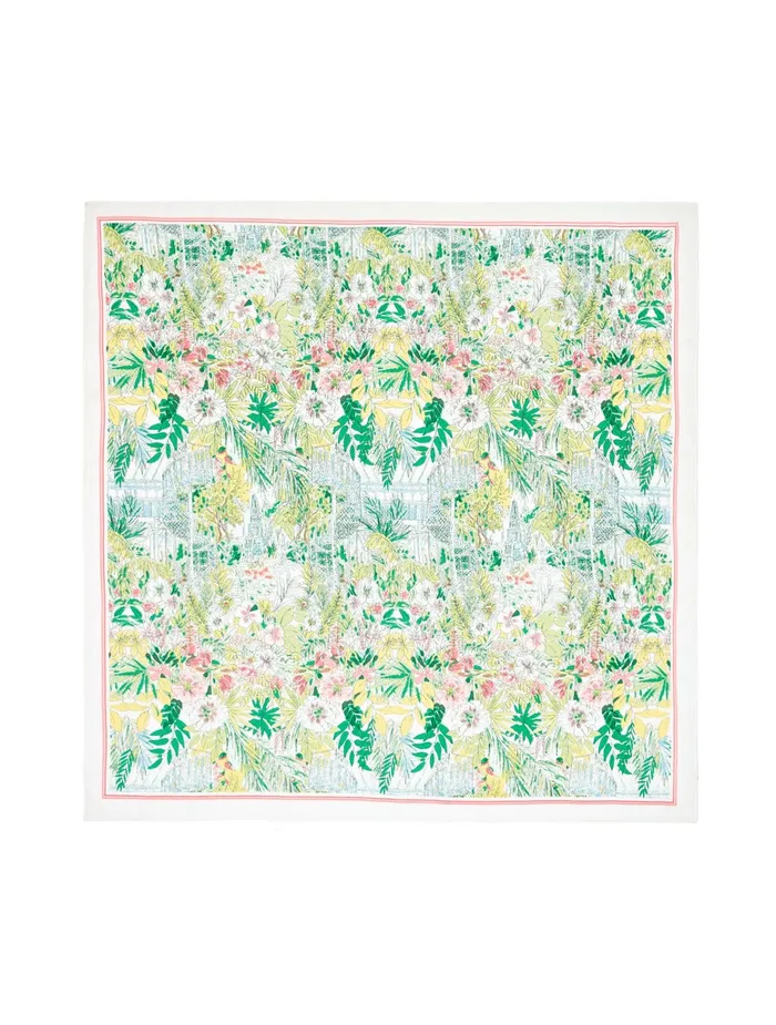 Women Scarves Talbots Glasshouse Garden Square Scarf Ivory Multi