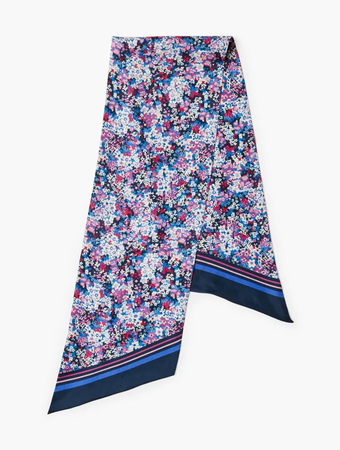 Women Scarves Talbots Silk Ditsy Floral Rectangle Scarf Ivory Multi