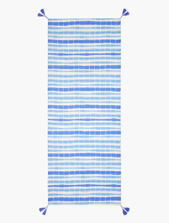 Women Scarves Talbots Tie Dye Oblong Scarf Biscayne Blue Multi