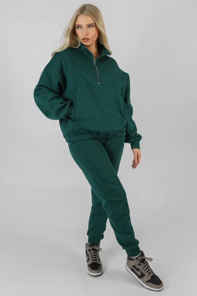 Women Seam Front 90s Joggers Forest Green Kaiia Green Public Desire Jogger and Leggings