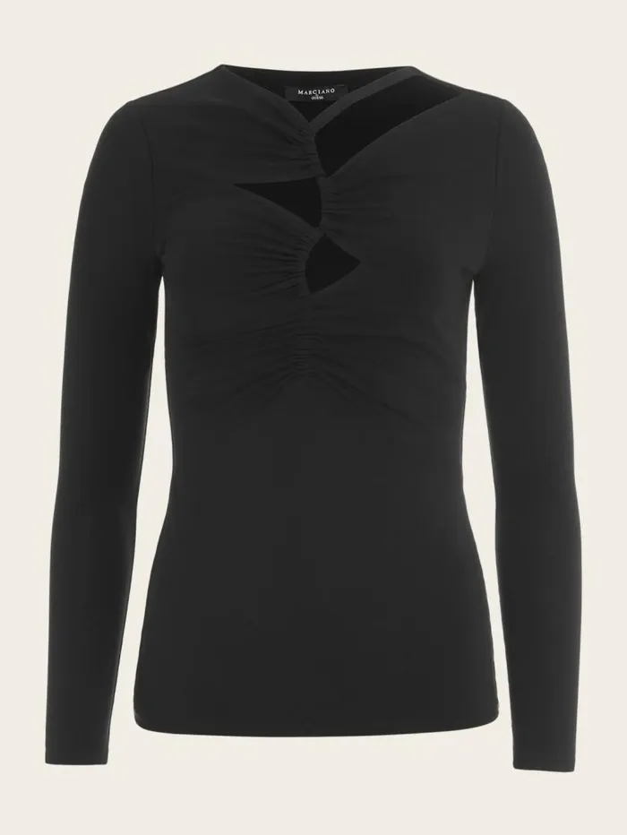Women Selina Cut Out Top Black Marciano Tops And Sweaters Women Selina Cut Out Top Black Marciano Tops And Sweaters
