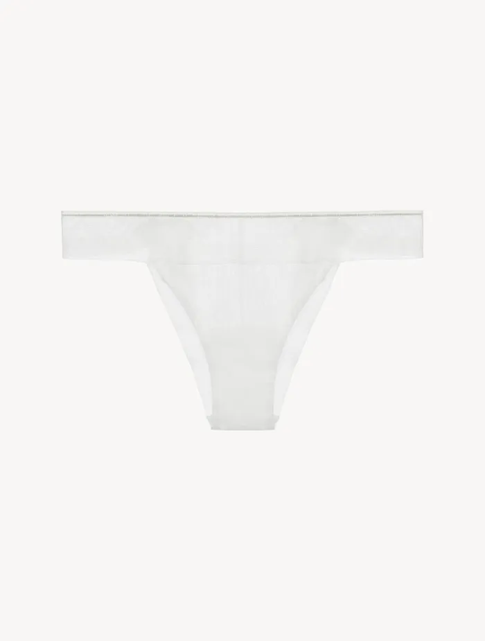 Women Shapewear La Perla Brazilian Briefs In Offwhite Stretch Tulle