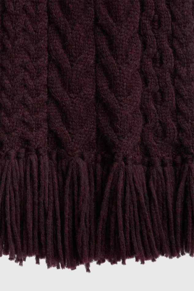Women Shawl Scarves And Foulards Ermanno Scervino Designer Wool And Alpaca Blend Scarf 8211 Ermanno Scervino Bordeaux